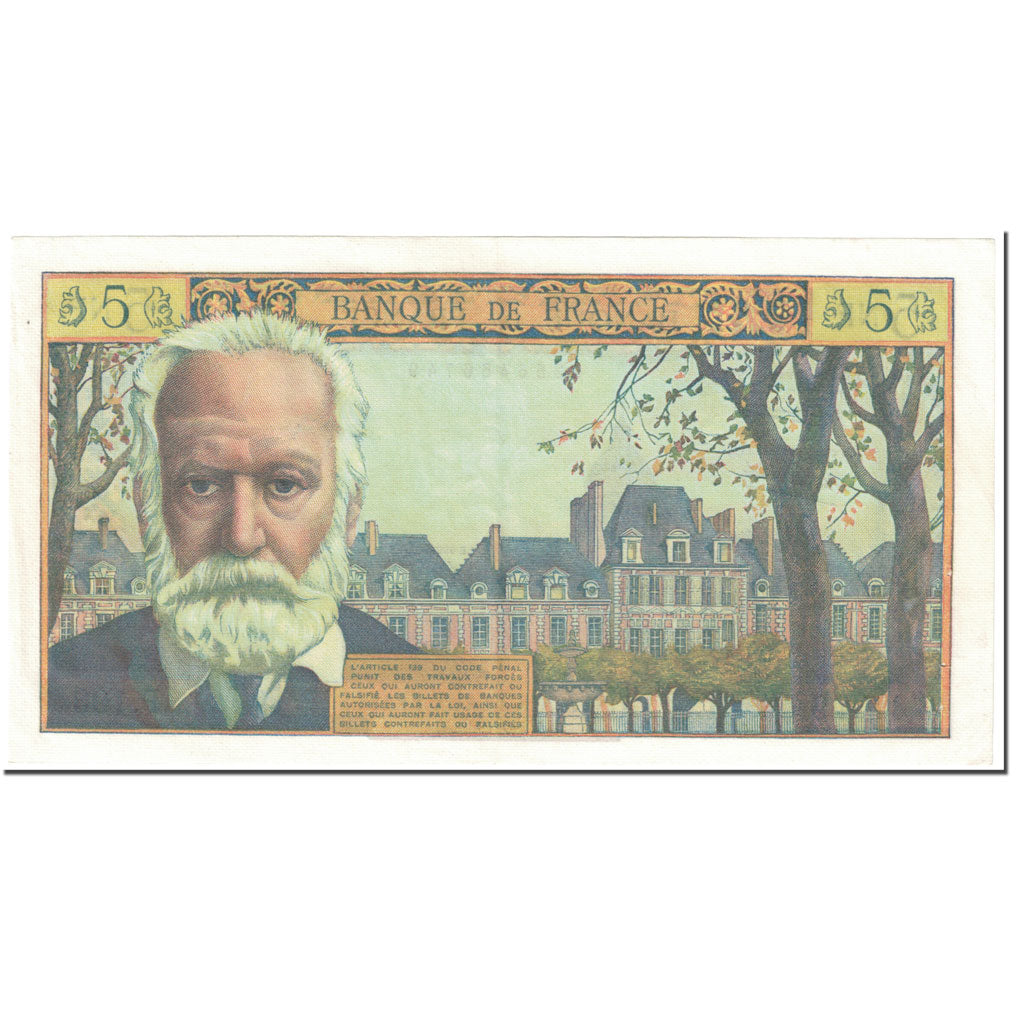 Francja, 5 Nouveaux Francs, Victor Hugo, 1963, 1963-05-02, VF(30-35)