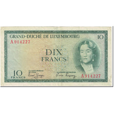 Nota, Luxemburgo, 10 Francs, 1954, Undated (1954), KM:48a, VF(20-25)
