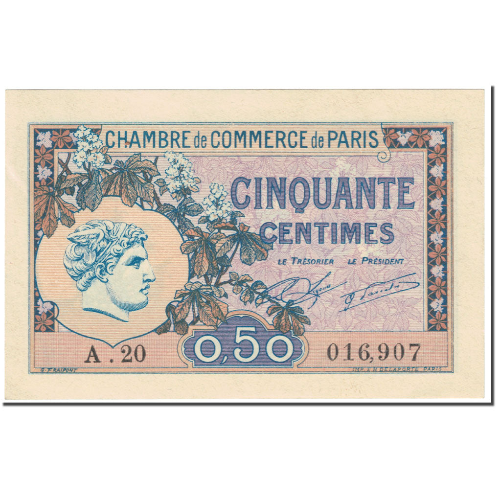 France, Paris, 50 Centimes, 1922, UNC(65-70)