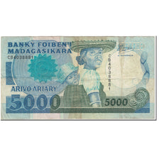 Banknote, Madagascar, 5000 Francs = 1000 Ariary, 1988-1994, Undated (1988-94)