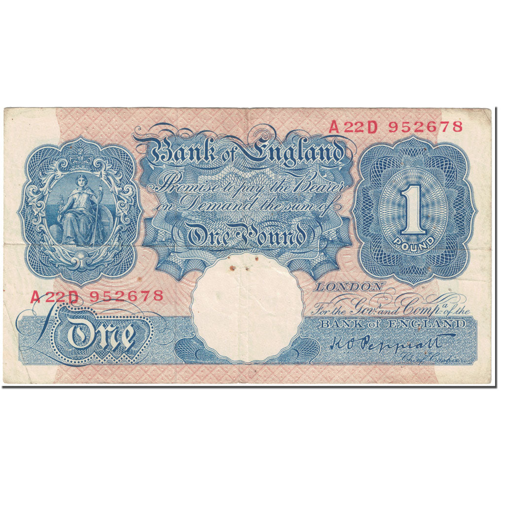 Banknote, Great Britain, 1 Pound, 1940-1948, Undated (1940-48), KM:367a