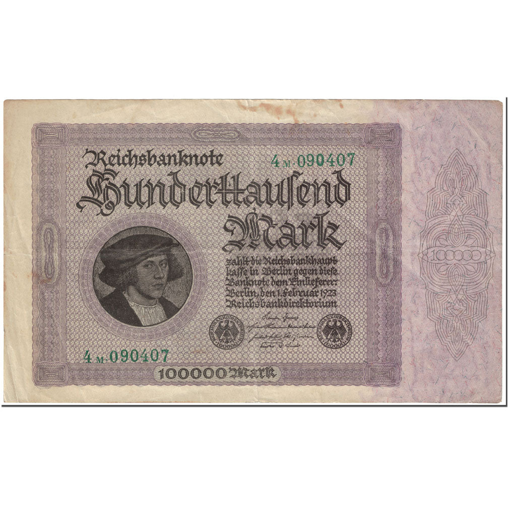 Banknote, Germany, 100,000 Mark, 1923, 1923-02-01, KM:83a, VF(20-25)