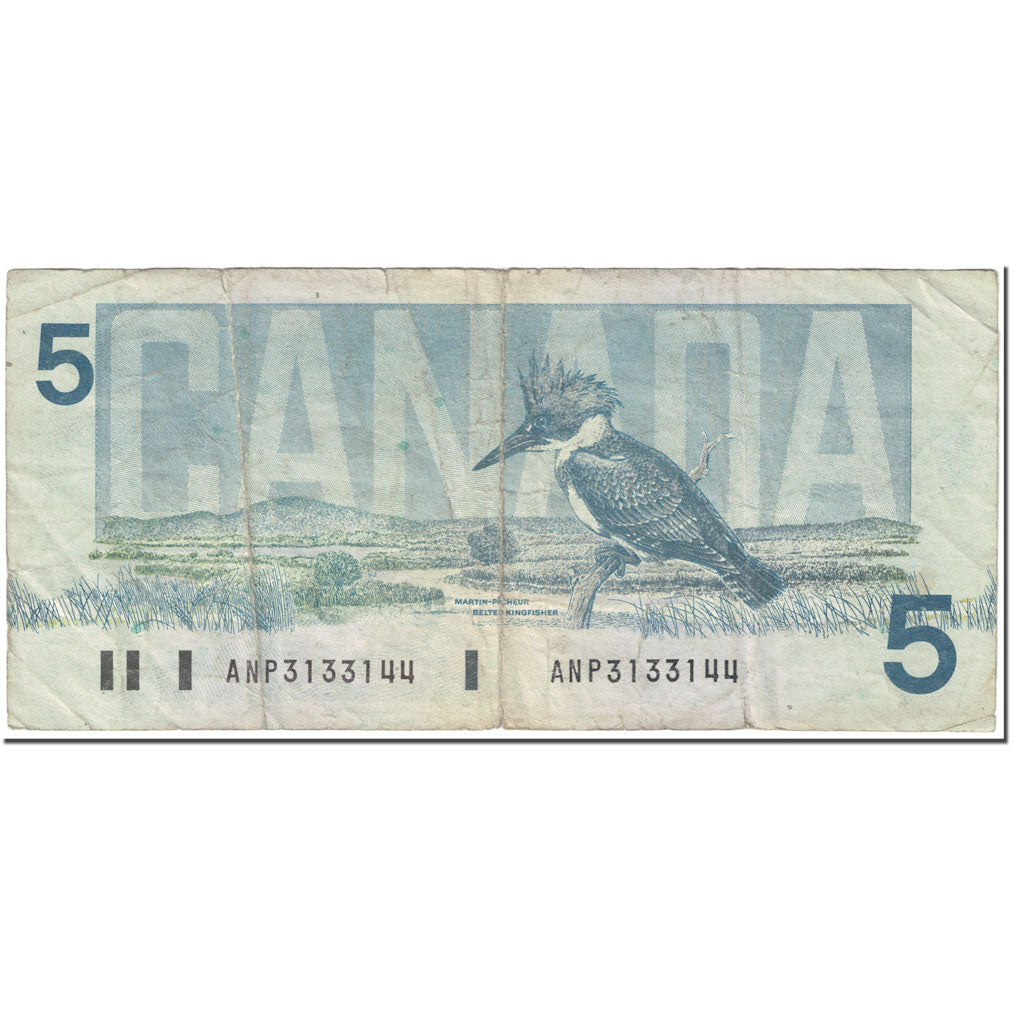 Banknote, Canada, 5 Dollars, 1986, Undated (1986), KM:95d, VG(8-10)