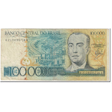 Banknote, Brazil, 100,000 Cruzeiros, 1985, Undated (1985), KM:205a, VF(20-25)