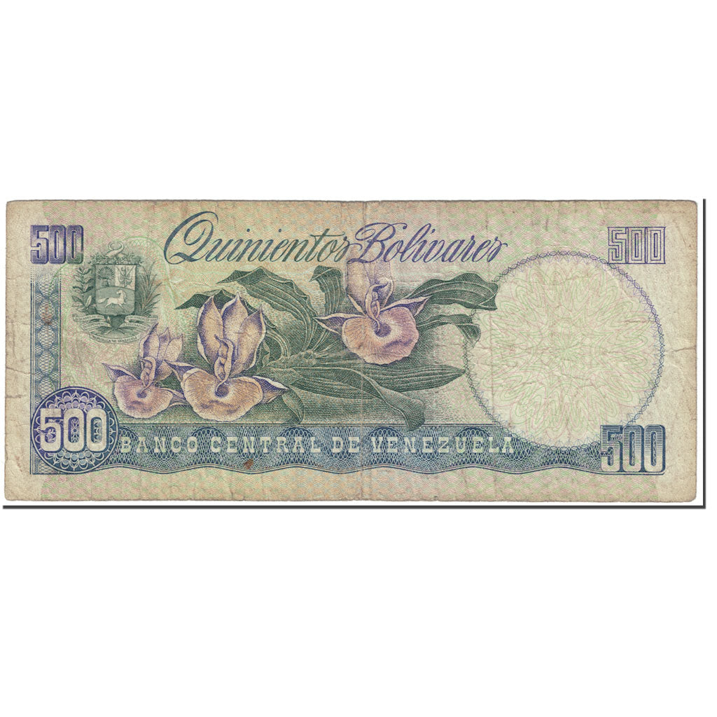 Banknote, Venezuela, 500 Bolivares, 1990, 1990-05-31, KM:67d, VG(8-10)