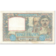 France, 20 Francs, Science et Travail, 1941, 1941-05-08, VF(20-25)