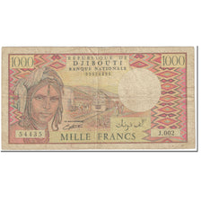 Banknote, Djibouti, 1000 Francs, 1988, Undated (1988), KM:37b, VG(8-10)