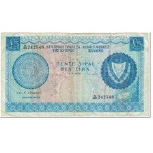 Banknote, Cyprus, 5 Pounds, 1974, 1974-06-01, KM:44c, VF(20-25)