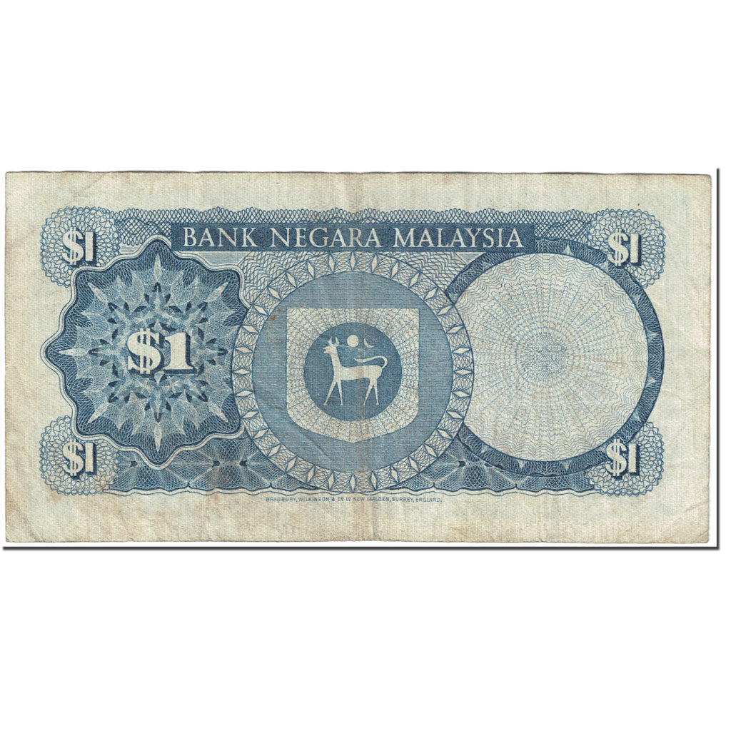 Banknote, Malaysia, 1 Ringgit, 1967-72, UNDATED (1967-72), KM:1a, VF(20-25)