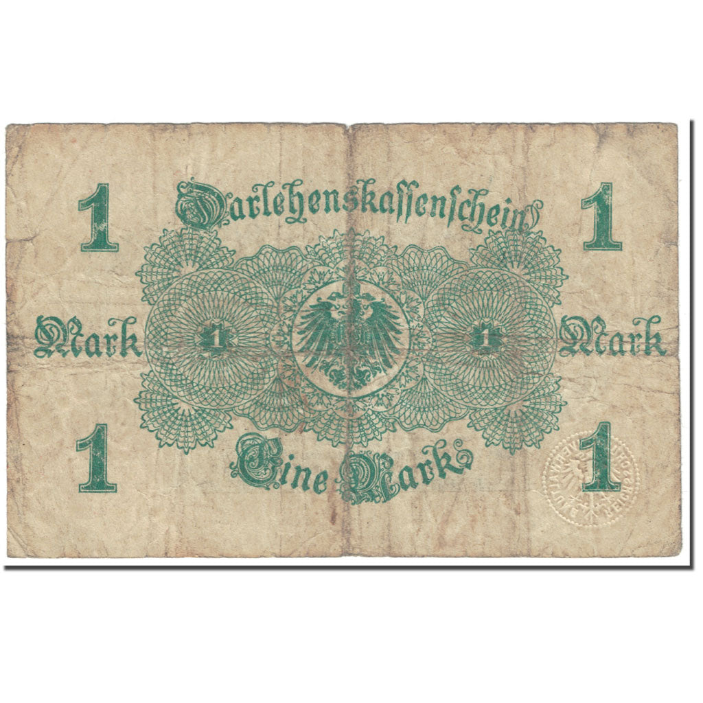 Nota, Alemanha, 1 Mark, 1914, 1914-08-12, KM:50, VG(8-10)