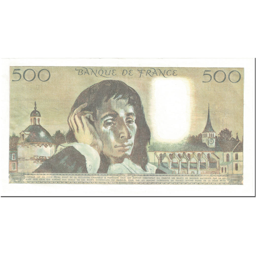 Francja, 500 Francs, Pascal, 1983, 1983-01-06, AU(55-58), Fayette:71.28, KM:156e