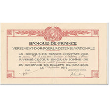 Francja, 200 Francs, 1915, 1915-09-17, Versement D'or, AU(55-58)
