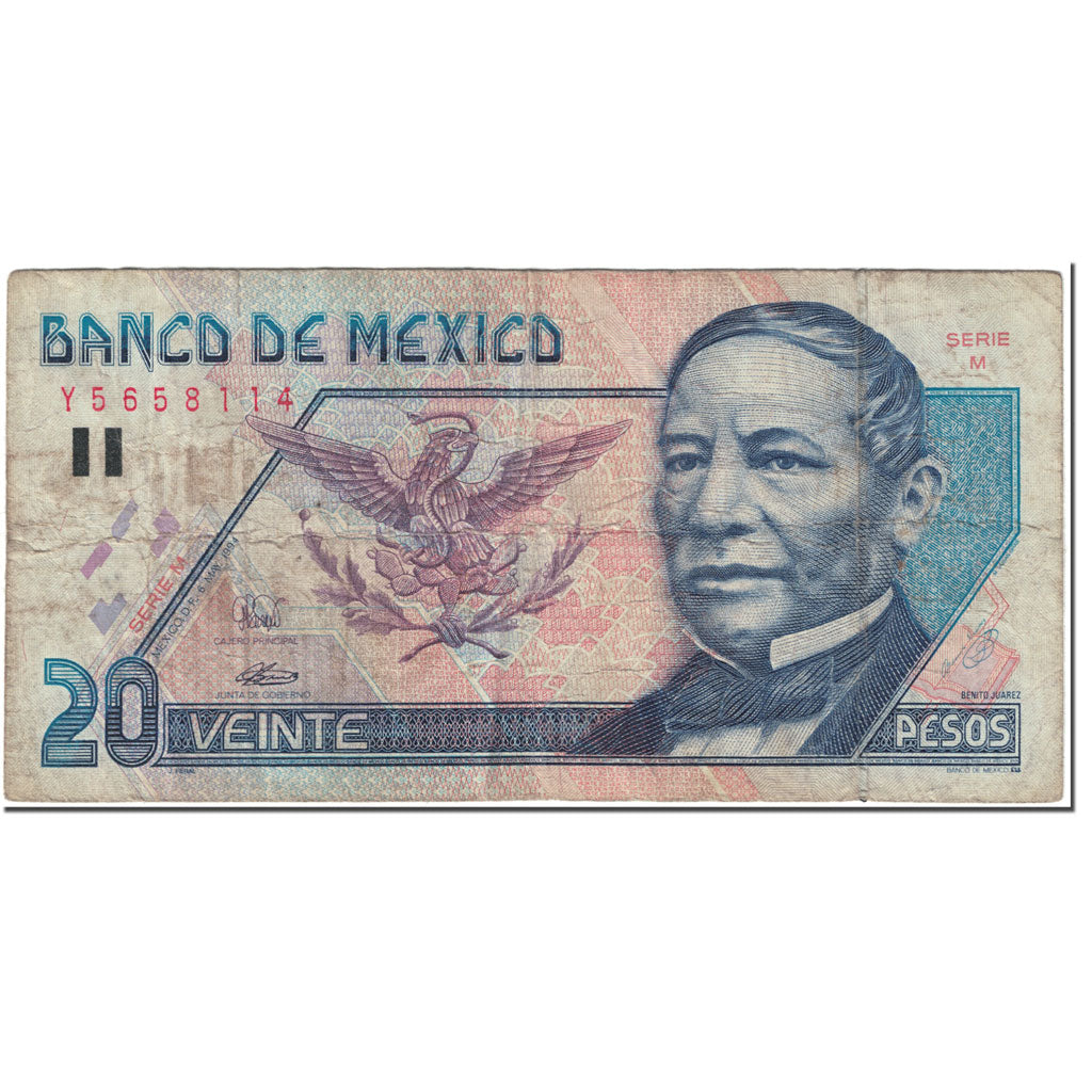 Banknote, Mexico, 20 Pesos, 1994, 1994-05-06, KM:106a, VG(8-10)