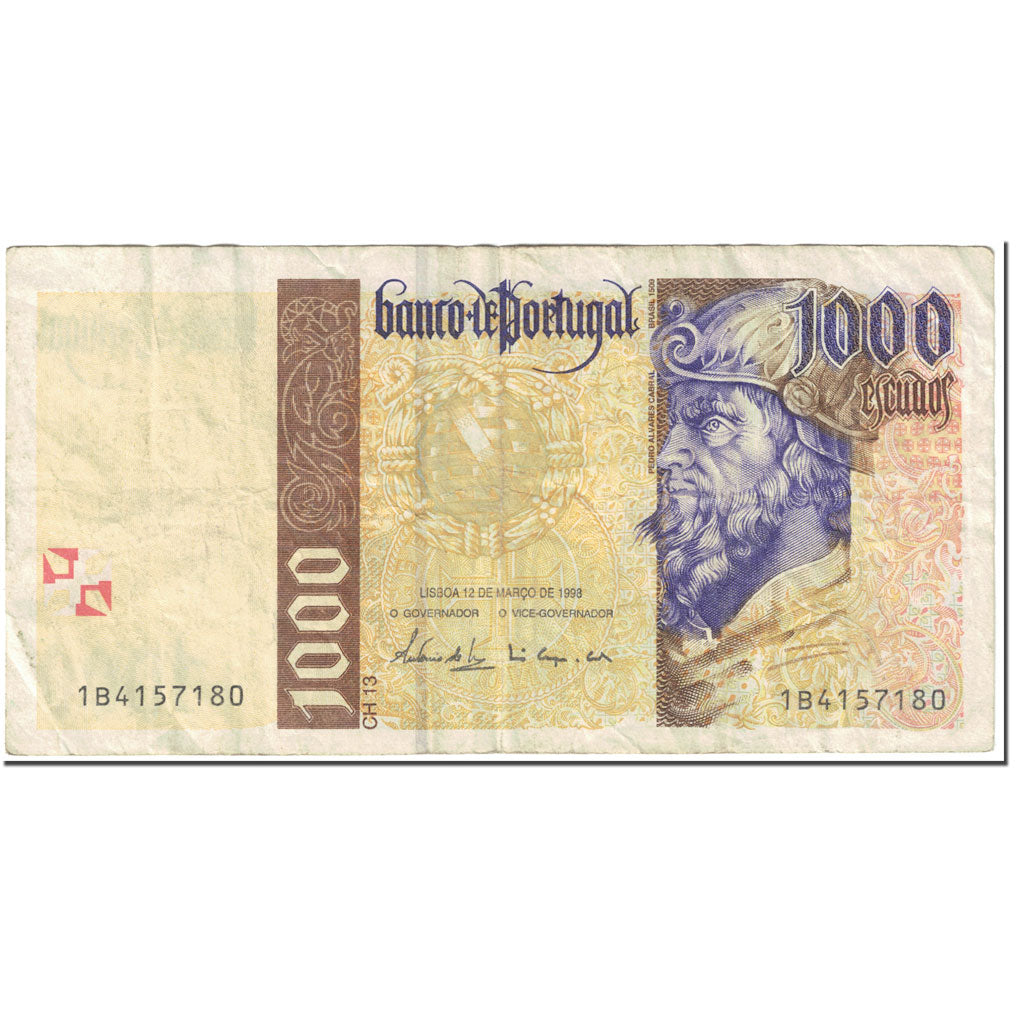 Banknote, Portugal, 1000 Escudos, 1998, 1998-03-12, KM:188c, VF(20-25)