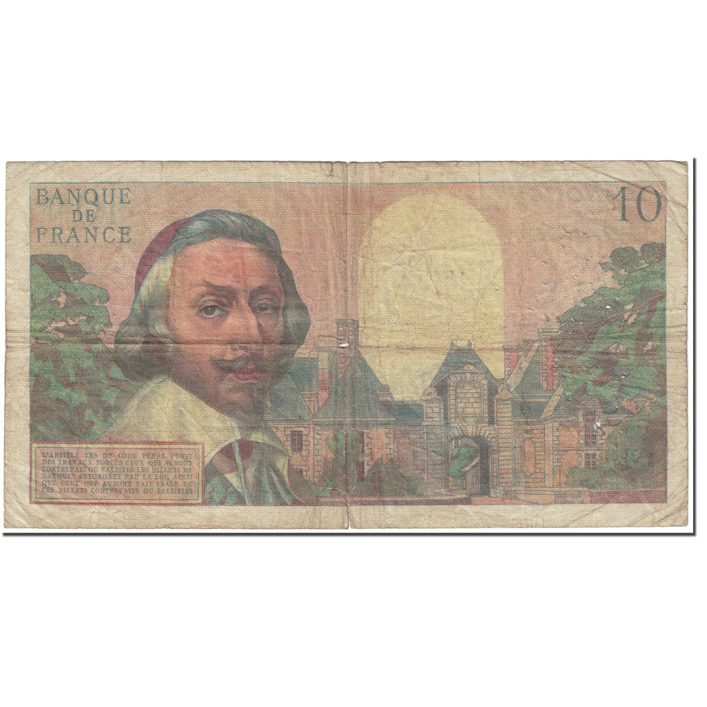 France, 10 Nouveaux Francs, Richelieu, 1960, 1960-06-02, AG(1-3), Fayette:57.8