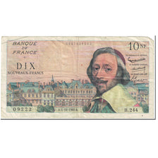 Francja, 10 Nouveaux Francs, Richelieu, 1962, 1962-10-04, VF(20-25)