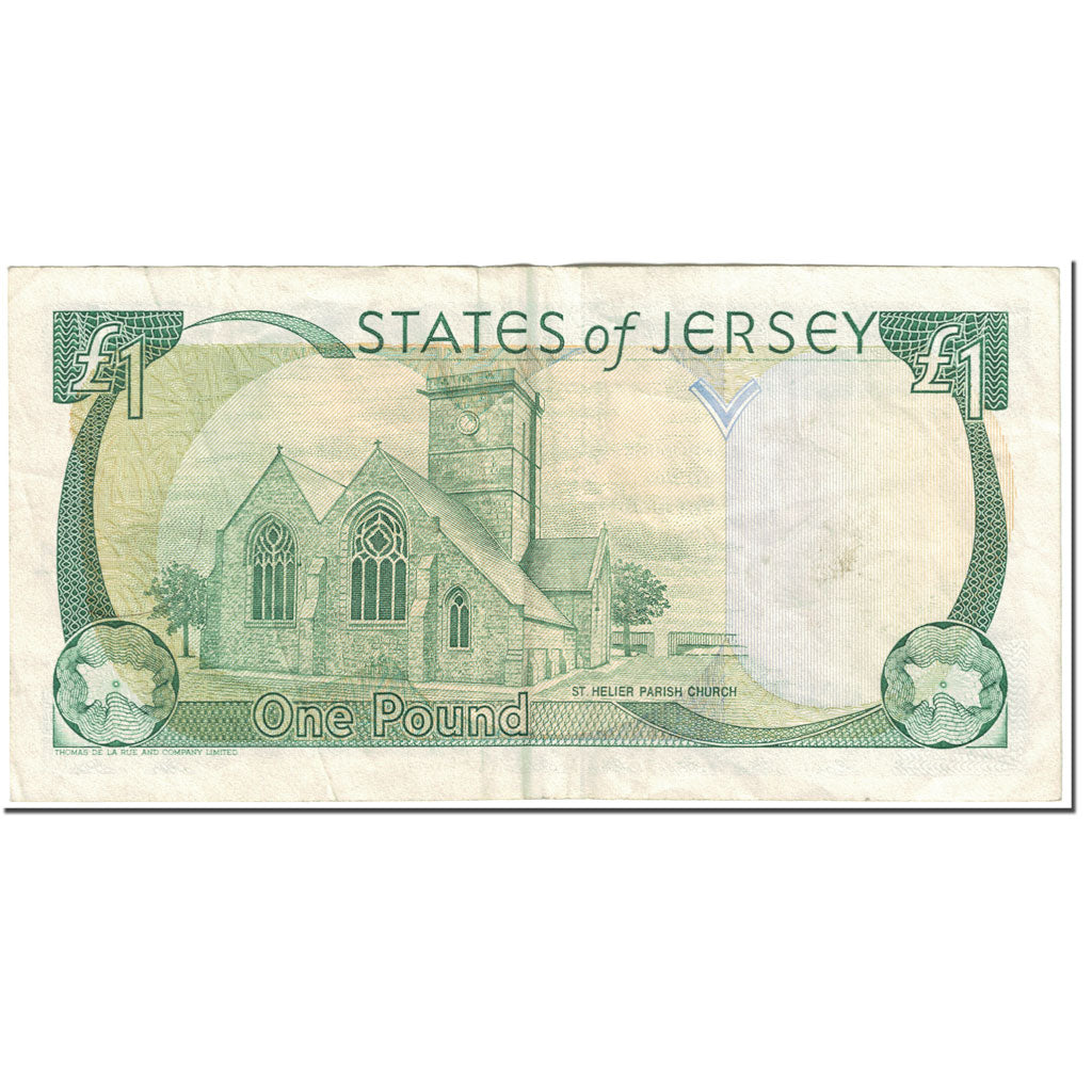 Billete, 1 Pound, 1993, Jersey, Undated (1993), KM:20a, BC