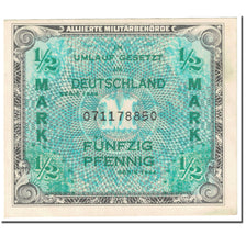 Banknote, Germany, 1/2 Mark, 1944, SERIE DE 1944, KM:191a, AU(55-58)