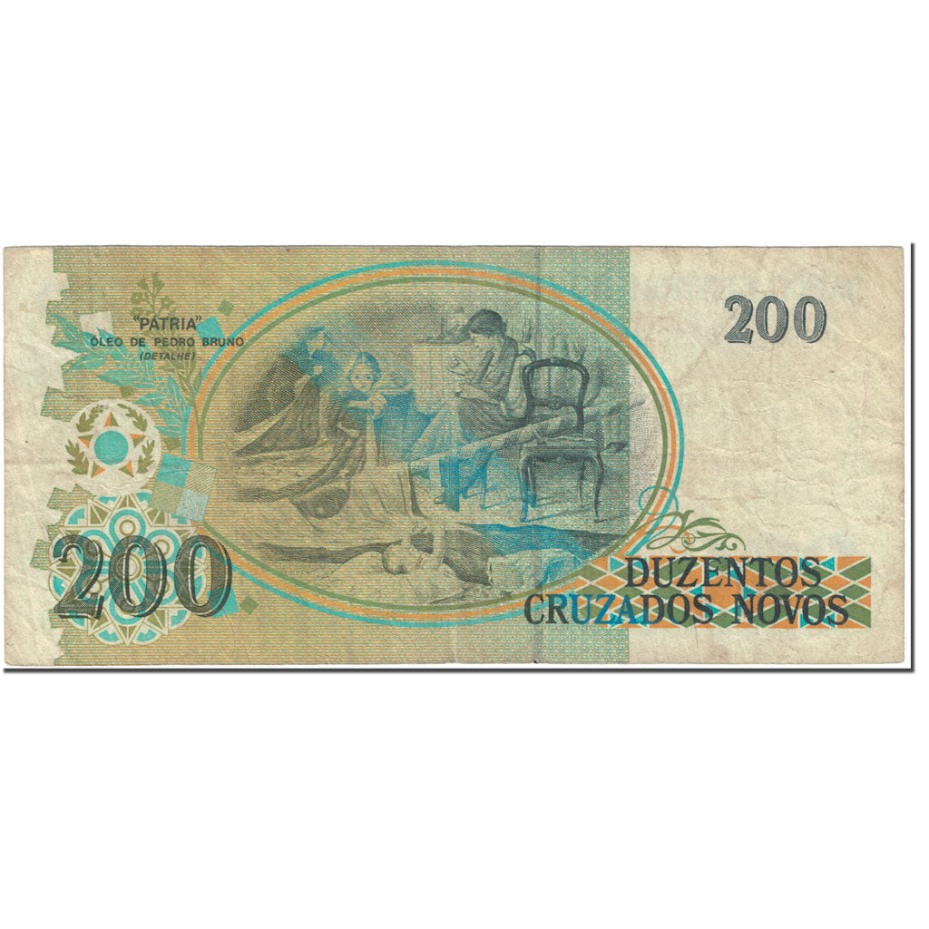 Banconote, Brasile, 200 Cruzeiros on 200 Cruzados Novos, 1990, UNdated (1990)