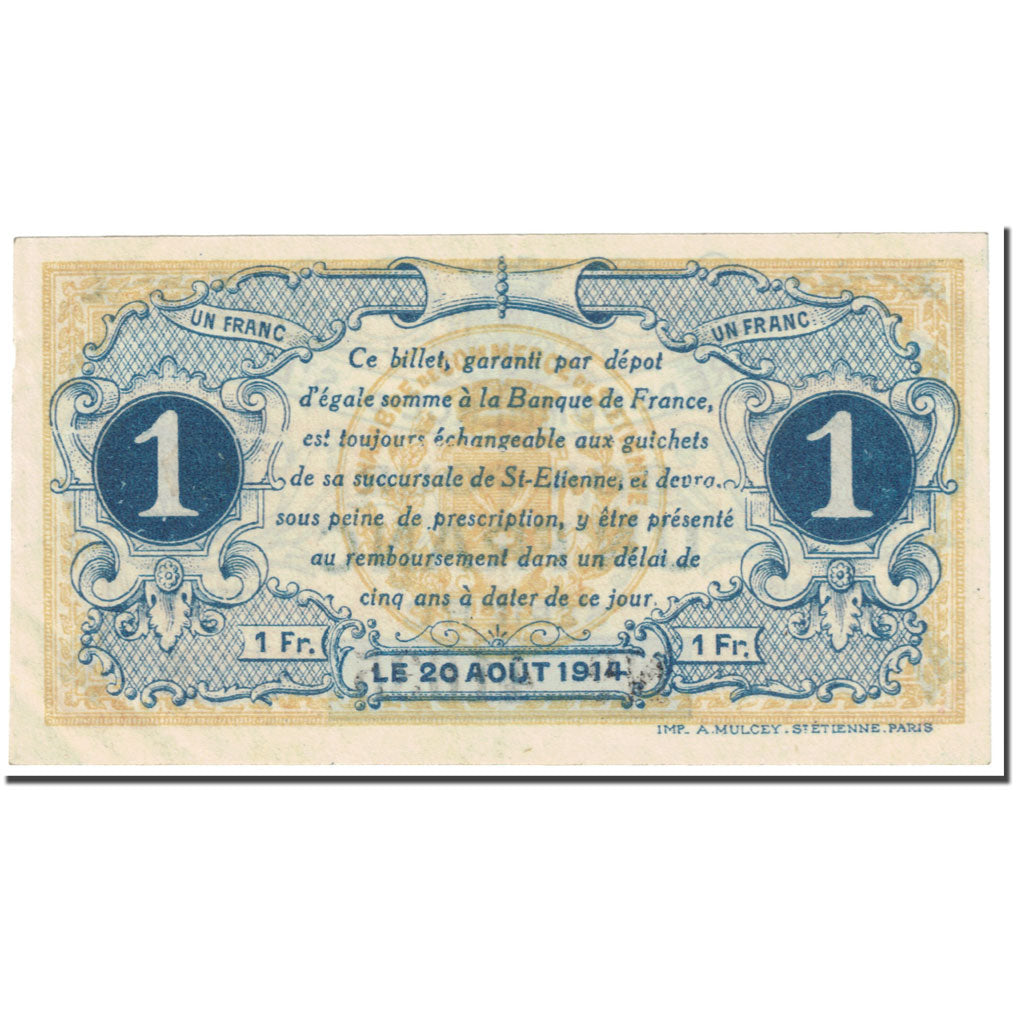 Frankreich, Saint-Etienne, 1 Franc, 1914, VZ, Pirot:114-4