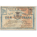 Banknote, Belgium, 1 Franc, West-Vlaanderen, 1914, 1914-10-31, VF(20-25)