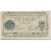Banknote, Algeria, Chamber of Commerce, Alger, 1 Franc, Pirot 137.03