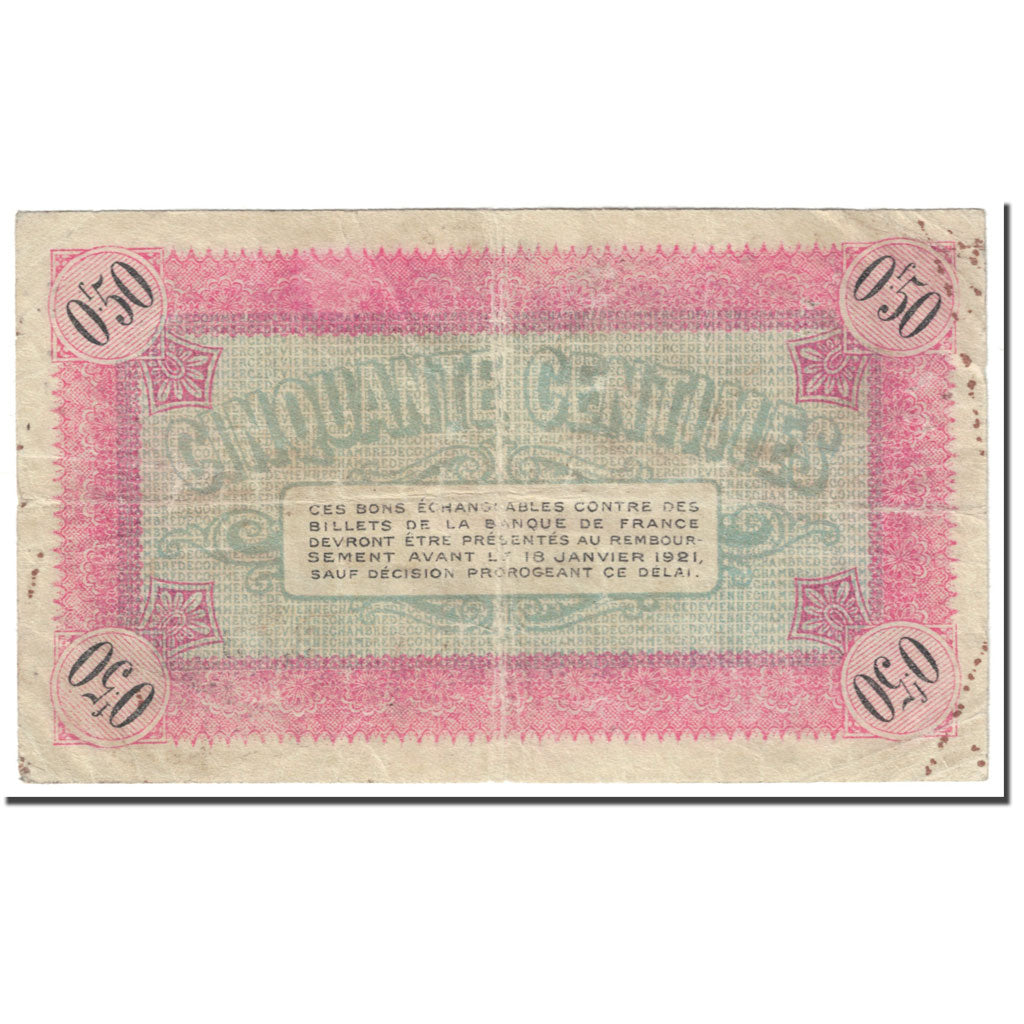 France, Vienne, 50 Centimes, 1916, VF(20-25), Pirot:128-11