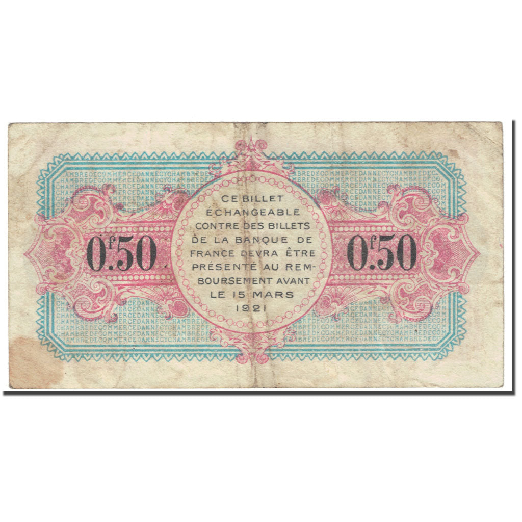 France, Annecy, 50 Centimes, 1917, TB, Pirot:10-9