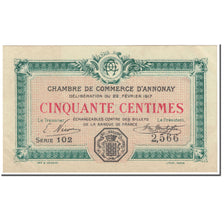 France, Annonay, 50 Centimes, 1917, SUP, Pirot:11-9