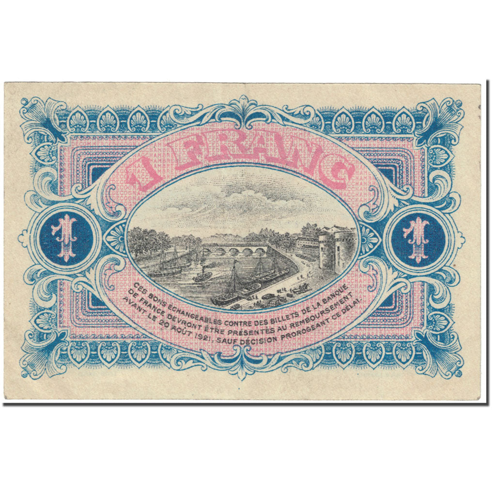 France, Cognac, 1 Franc, 1916, AU(50-53), Pirot:49-1