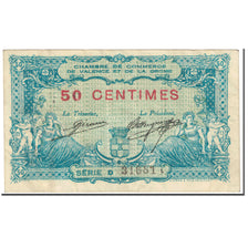 France, Valence, 50 Centimes, 1915, VF(20-25), Pirot:127-2