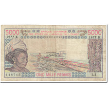 Banknote, West African States, 5000 Francs, 1977, Undated (1977), KM:708Kd