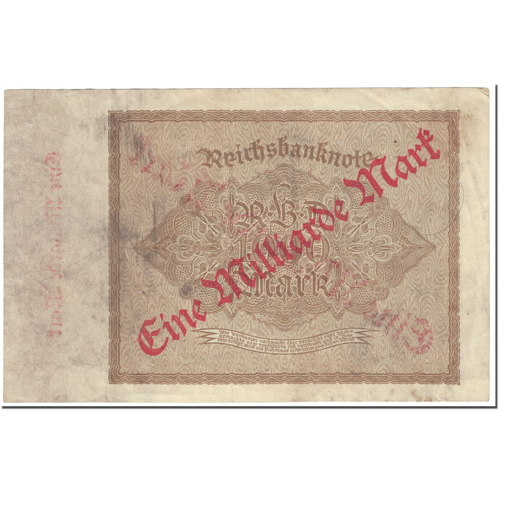 Banknote, Germany, 1 Milliarde Mark on 1000 Mark, 1923, 1923-09 (Old Date