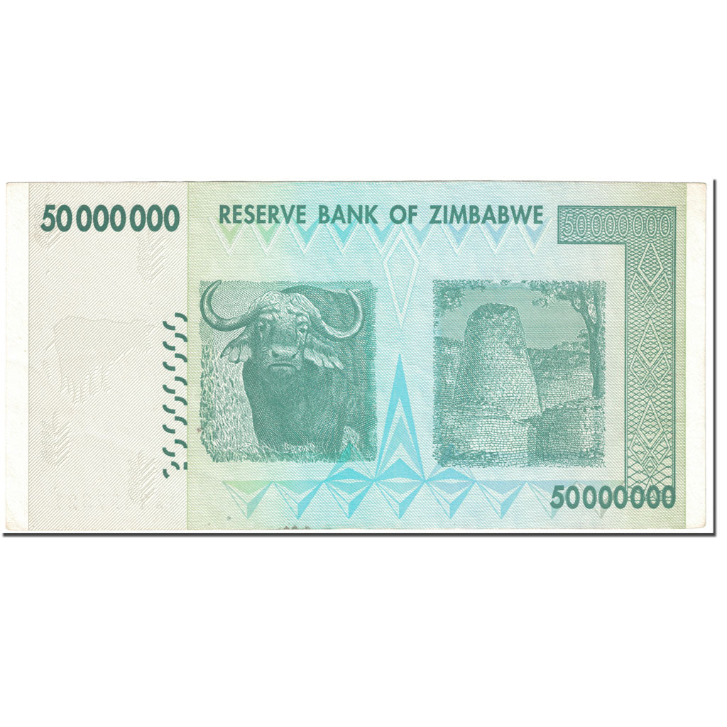 Banknote, Zimbabwe, 50 Million Dollars, 2008, Undated (2008), KM:79, EF(40-45)