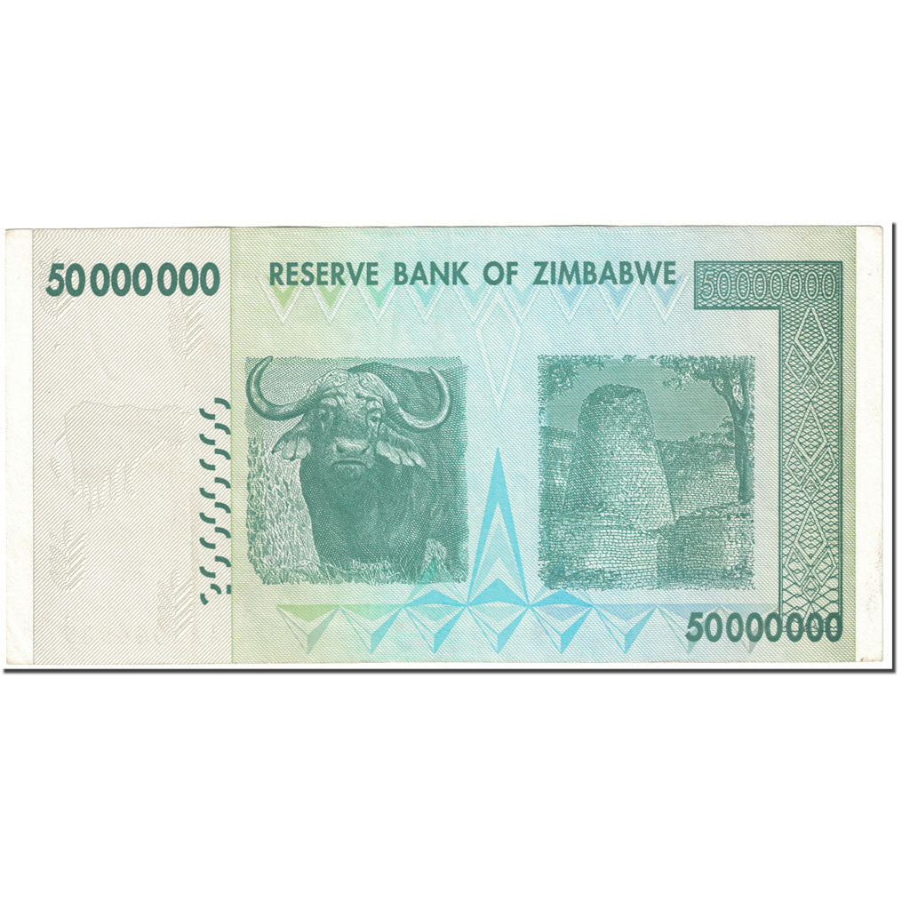 Banknote, Zimbabwe, 50 Million Dollars, 2008, Undated (2008), KM:79, EF(40-45)