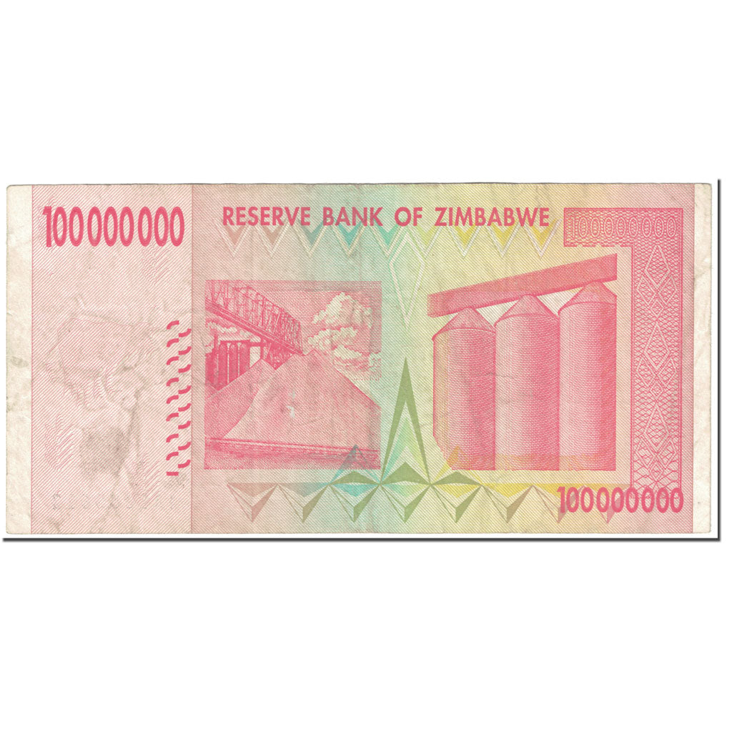 Banknote, Zimbabwe, 100 Million Dollars, 2008, Undated (2008), KM:80, VF(20-25)