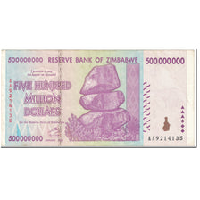 Banknote, Zimbabwe, 500 Million Dollars, 2008, Undated (2008), KM:82, EF(40-45)