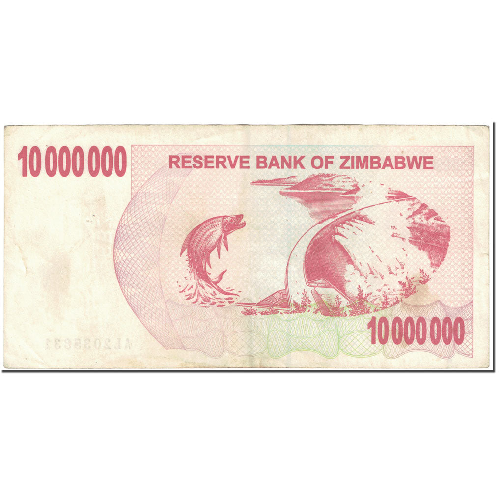 Banknote, Zimbabwe, 10 Million Dollars, 2008, 2008-01-01, KM:55a, VF(20-25)