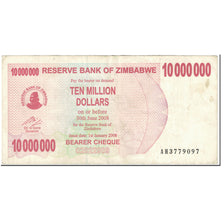 Banknot, Zimbabwe, 10 Million Dollars, 2008, 2008-01-01, KM:55a, VF(20-25)