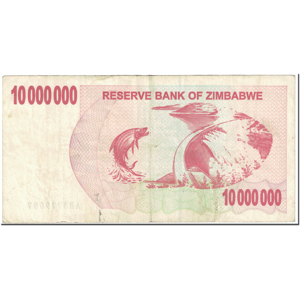 Banknote, Zimbabwe, 10 Million Dollars, 2008, 2008-01-01, KM:55a, VF(20-25)