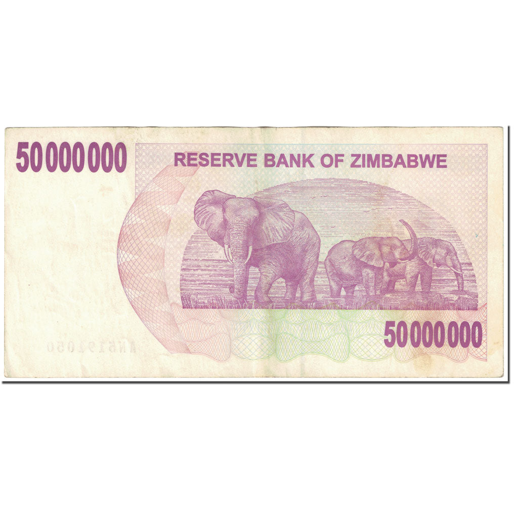 Banknote, Zimbabwe, 50 Million Dollars, 2008, 2008-04-02, KM:57, VF(20-25)
