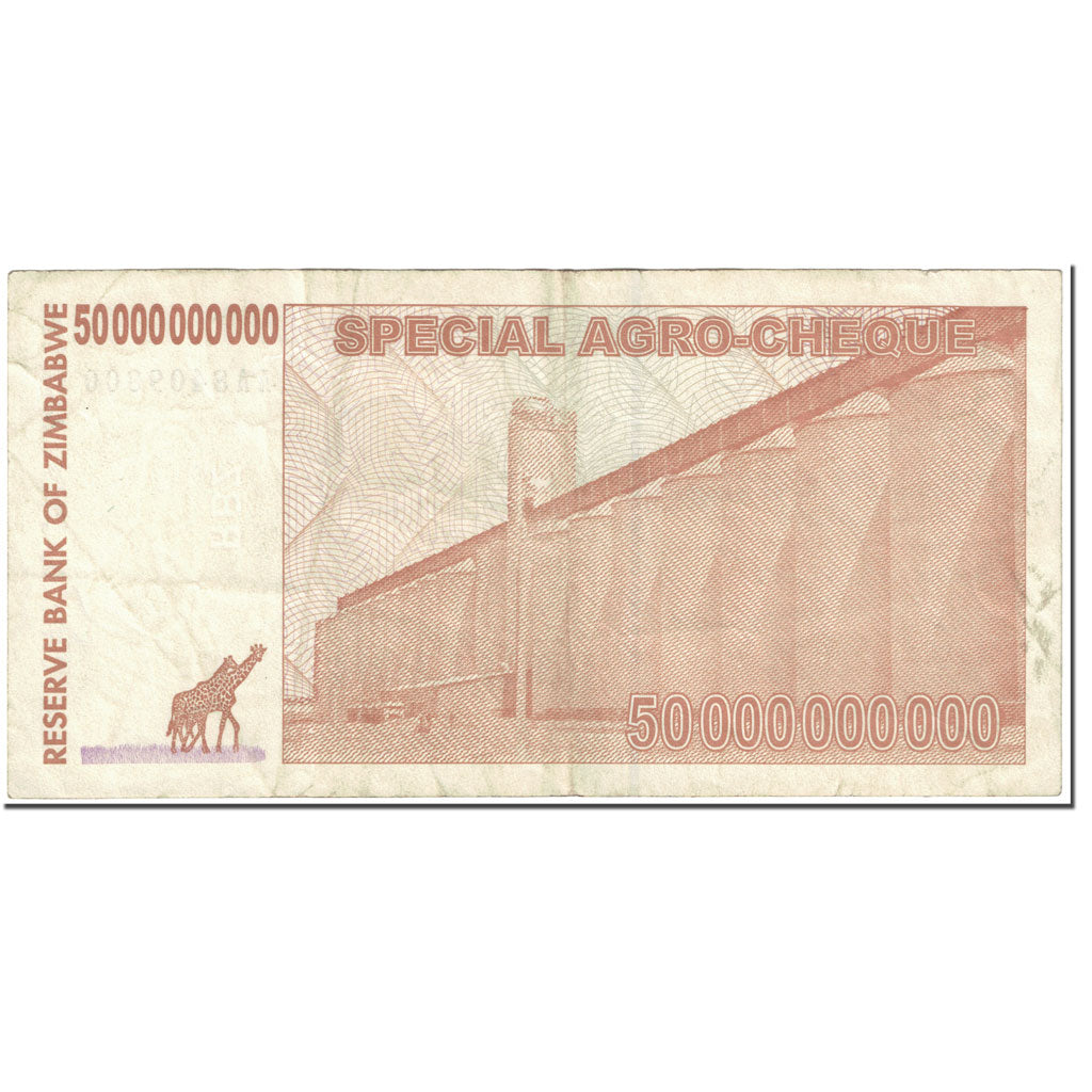 Banknote, Zimbabwe, 50 Billion Dollars, 2008, 2008-05-15, KM:63, VF(20-25)