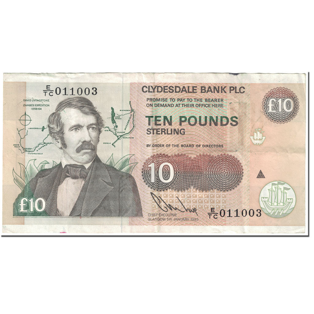Banknote, Scotland, 10 Pounds, 1993, 1993-01-05, KM:219b, EF(40-45)