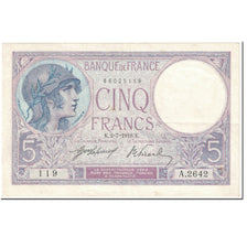 Francia, 5 Francs, Violet, 1918, 1918-07-02, MBC, Fayette:03.02, KM:72a