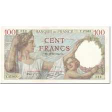 France, 100 Francs, Sully, 1940, 1940-12-19, TTB+, Fayette:26.43, KM:94