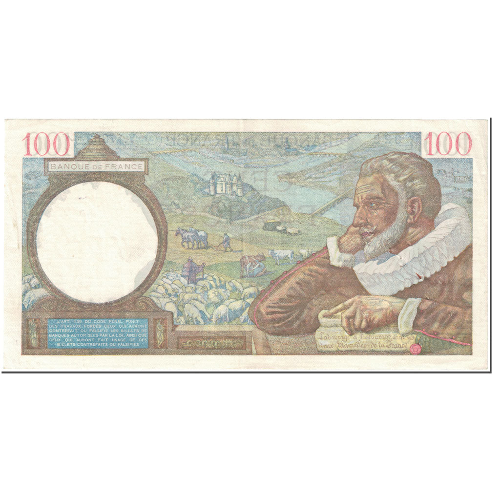 France, 100 Francs, Sully, 1940, 1940-12-19, TTB+, Fayette:26.43, KM:94