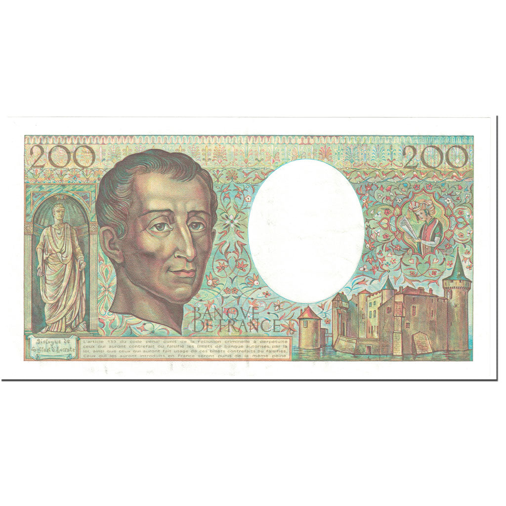 Francia, 200 Francs, Montesquieu, 1983, Undated (1983), EBC, Fayette:70.3