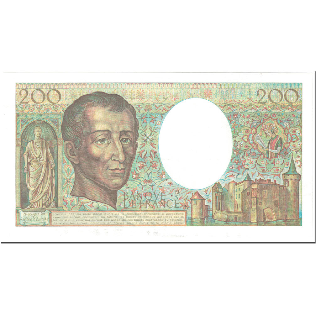 Francja, 200 Francs, Montesquieu, 1984, Undated (1984), UNC(63), Fayette:70.4