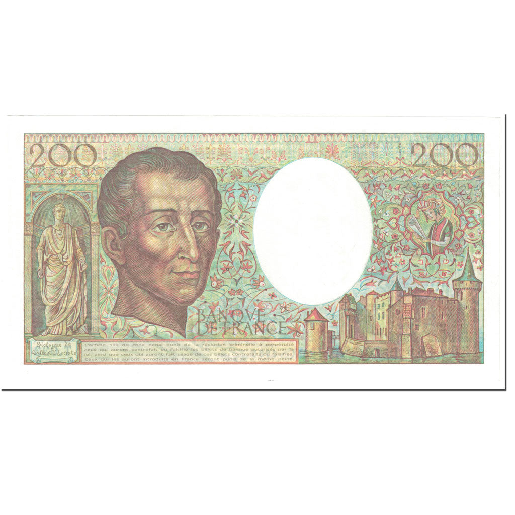 Francja, 200 Francs, Montesquieu, 1985, Undated (1985), UNC(63), Fayette:70.5