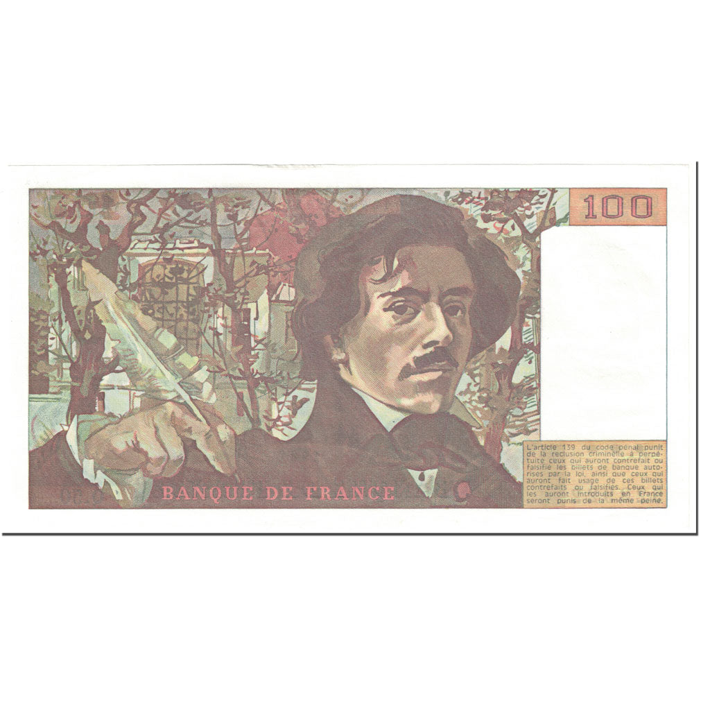 Frankreich, 100 Francs, Delacroix, 1981, Undated (1981), UNZ, Fayette:69.5